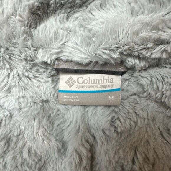 Columbia Jacket womens Medium Blue Navy Copper Crest Long Hooded Plush Fur Lined - Picture 6 of 9